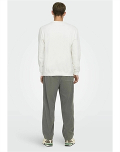 Толстовка NORMAL GESCHNITTEN RUNDHALSAUSSCHNITT , кремовый Only & sons