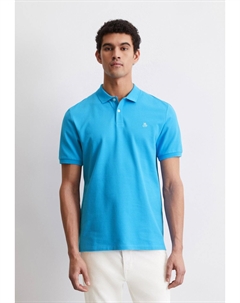 Рубашка поло SHORT SLEEVE BUTTON PLACKET SLITS AT HEM, светло-голубой Marc o'polo