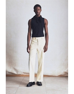 Элегантные брюки свободного кроя из льняной ткани, бежевый H&m