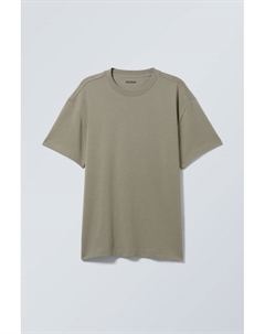 Тяжелая футболка оверсайз, хаки Weekday