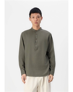 Рубашка JJESUMMER HALF PLACKET SHIRT, оливковый Jack & jones