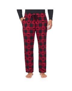 Мужские флисовые ночные брюки, цвет Red Buffalo Cuddl duds