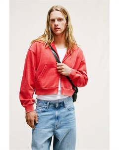 Куртка-Толстовка оверсайз с застежкой-молнией, красный H&m