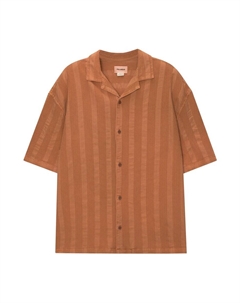 Рубашка Comfort fit Button Up, темно-оранжевый Pull & bear