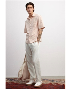 Брюки из лиоцелловой смеси, прямого кроя., белый H&m