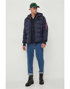 Пуховик с капюшоном FD, темно-синий Alpha industries