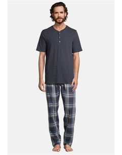 Пижама NIGHT HOME SET, темно-синий Schiesser