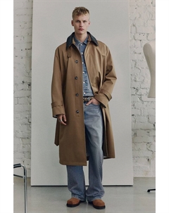 Пальто-Макет из хлопка, бежевый H&m