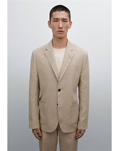 Пиджак-блейзер, песочный Massimo dutti