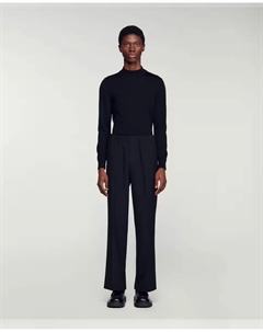 Широкие мужские брюки, черный Sandro