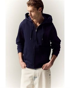 Куртка прямого кроя с капюшоном, синий H&m