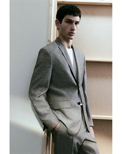 Куртка облегающего кроя из смеси шерсти, бежевый H&m