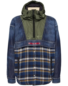 Джинсовая рубашка со вставками, синий Dsquared2