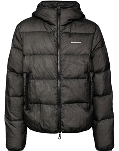 Пуховик Kaban с сетчатым узором, черный Dsquared2