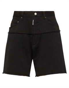 Джинсовые шорты с кантом, черный Dsquared2