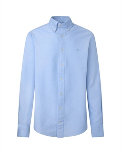 Рубашка с длинным рукавом Washed Oxford, синий Hackett