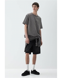 Застиранная футболка свободного покроя., серый H&m