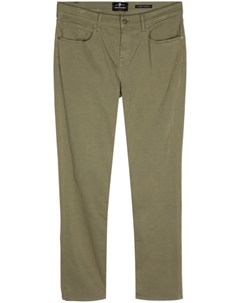 Зауженные брюки из хлопковой смеси, зеленый 7 for all mankind