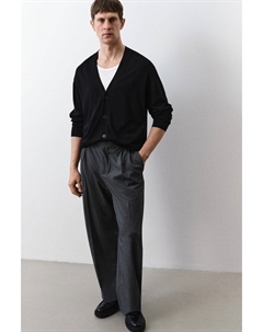 Кардиган тонкой вязки, прямого кроя., черный H&m