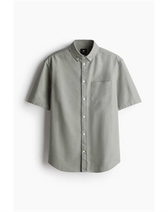 Рубашка Оксфорд с короткими рукавами, стандартного кроя., зеленый H&m