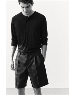 Рубашка из джерси в рубчик, облегающего кроя, черный H&m