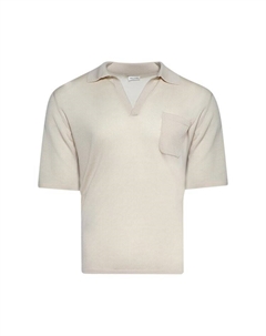 Поло Short-Sleeve Polo, экрю Saint laurent