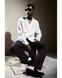 Повседневная рубашка из жаккардовой ткани, прямого кроя., бежевый H&m