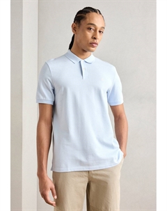 Рубашка поло SHORT SLEEVE BUTTON PLACKET SLITS AT HEM, светло-голубой Marc o'polo