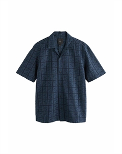 Рубашка REGULAR FIT TEXTURED BRODERIE SHORT SLEEVE, синий Next