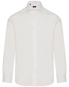 Рубашка с раздвинутым воротником, белый Barba