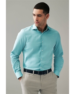 Рубашка с одним манжетом и декоративной отделкой, синий Next