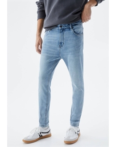 Джинсы узкого кроя Carrot, цвет stone blue denim Pull & bear