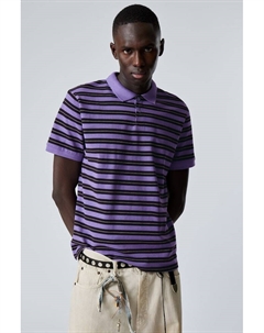 Рубашка поло с короткими рукавами из хлопкового пике., сиреневый Weekday