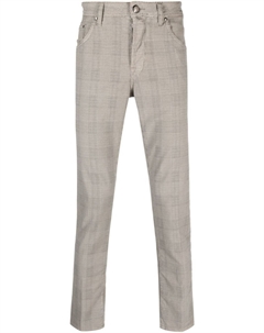 Jacob Cohën брюки скинни в клетку, серый Jacob cohen