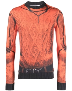 Толстовка с эффектом тромплей из коллаборации с Jean Paul Gaultier, оранжевый Y / project