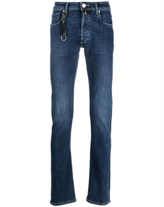 Джинсы скинни с завышенной талией, синий Incotex