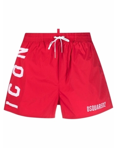 Плавки-шорты с логотипом, красный Dsquared2