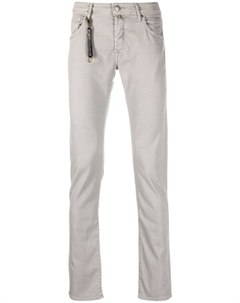 Узкие брюки с заниженной талией, серый Incotex