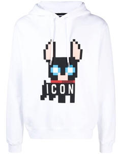 Худи с логотипом Icon, белый Dsquared2
