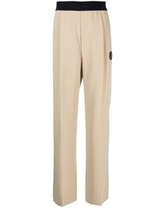 Брюки с завышенной талией и складками, нейтральный цвет We11done