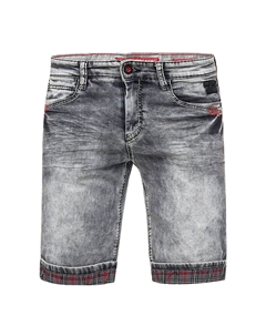 Джинсовые шорты Karsley с клетчатыми манжетами, серый Rusty neal