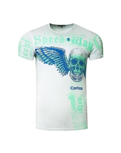 Футболка с классным принтом по всей поверхности, серый Rusty neal