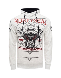 Толстовка Sweater с рок-принтом, серый Rusty neal