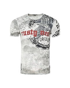 Футболка с эффектным принтом, серый Rusty neal
