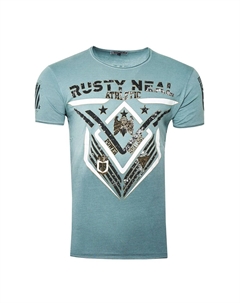 Футболка с современным принтом, серый Rusty neal