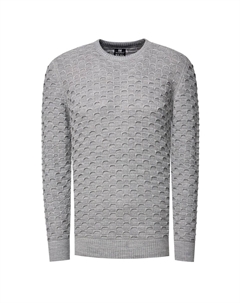 Свитер с современным узором вязки, серый Rusty neal
