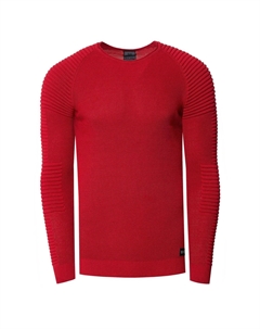 Пуловер с современным круглым вырезом, красный Rusty neal