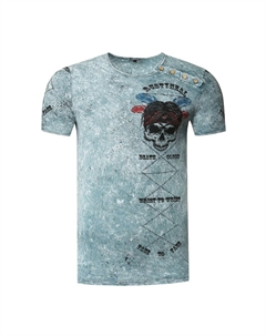 Футболка с выцветшим принтом, серый Rusty neal