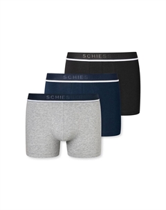 Шорты/брюки в стиле ретро, ​​набор из 3 шт. – 95/5 – органический хлопок, цвет Schwarz/Blau/Grau Schiesser