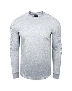 Толстовка с ребристым рукавом, серый Rusty neal